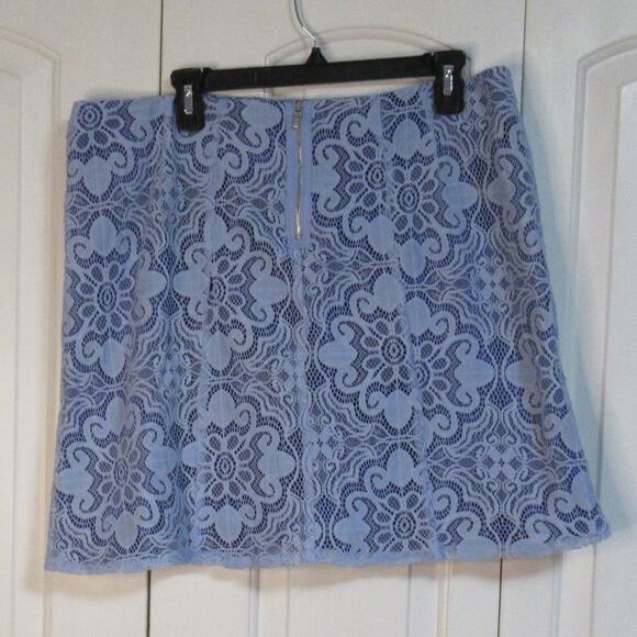 New York & Company Dresses & Skirts - New York & Company Blue Lace Short Skirt
